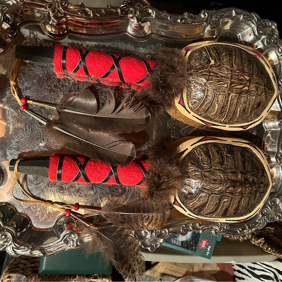 Native American, Navajo, Cherokee Shamen Turtle Shell Rattles - Picture 1 of 7
